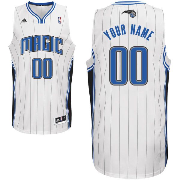 Men Adidas Orlando Magic Custom Swingman Home White NBA Jersey